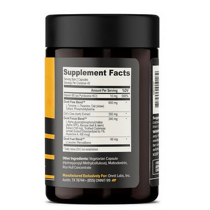 ONNIT Alpha Brain Nootropic Brain Supplement Capsules 90 Count